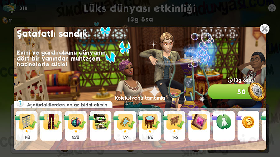 The Sims Mobile Bubble Blower Event Lüks Dünyası (Baloncuk Barı) Etkinliği