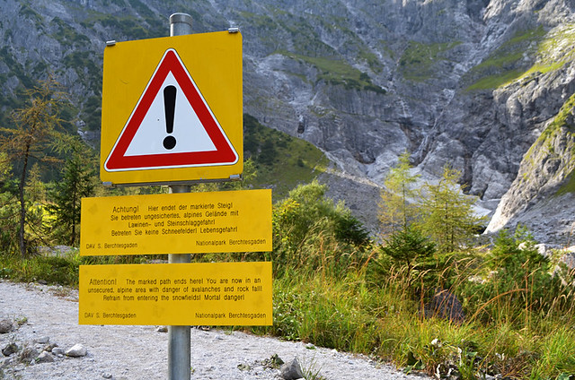 Danger sign, Bavaria