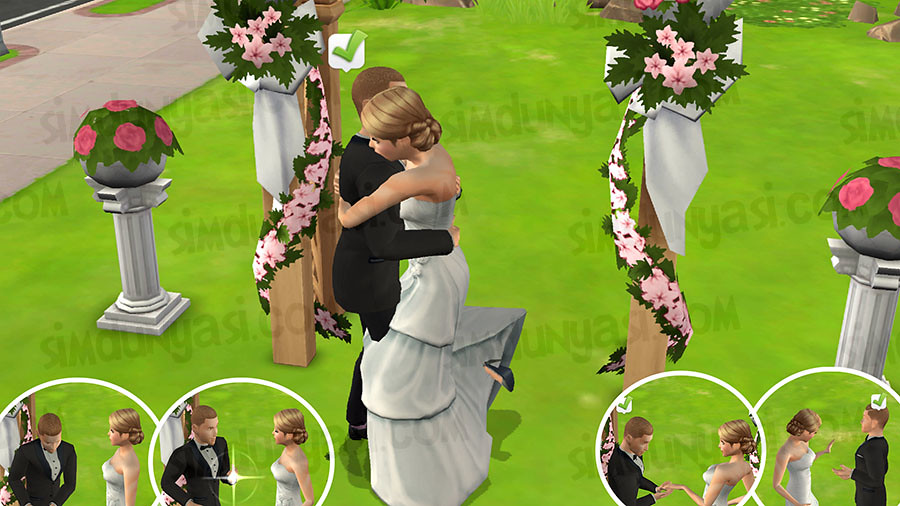 The Sims Mobile Mobil Wedding Having a Baby Düğün Kemeri Evlilik Teklifi Bebek Yapmak Çocuk Sahibi Olma Evlatlık