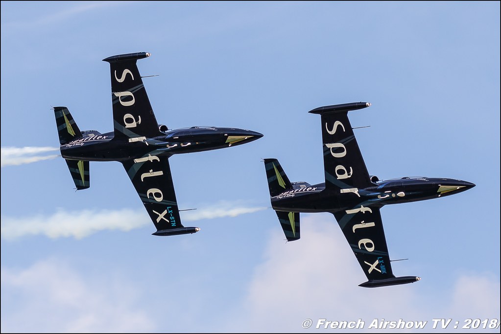 Patrouille Sparflex L39 Albatross LX-MIK & LX-STN , AéroLac Annecy 2018 , Canon EOS , Sigma France , contemporary lens , Meeting Aerien 2018