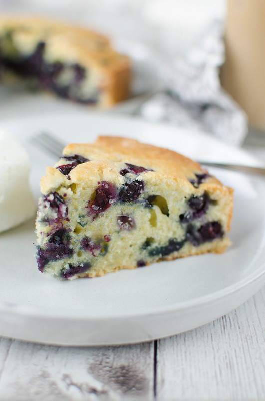 Blueberry Orange Coffee Cake - soft cake filled with fresh blueberries and orange zest! What's better than cake for breakfast?