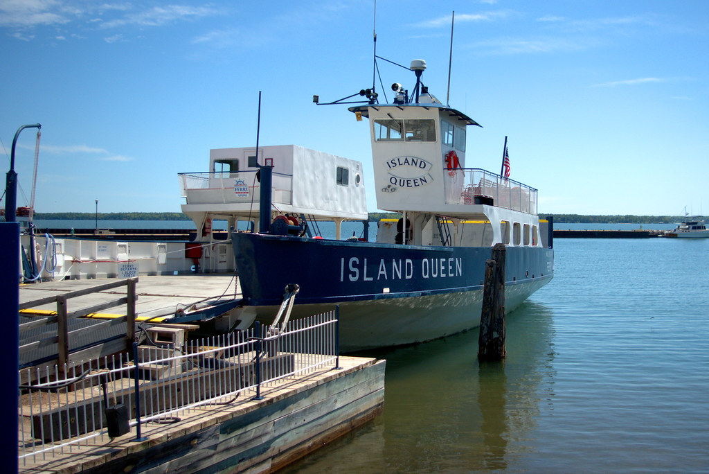 Madeline Island Ferry Lines, Bayfield, Wisconsin, June 5, 2018. Photo shared as public domain on Pixabay and Flickr as “Apostle Islands Ferry.”