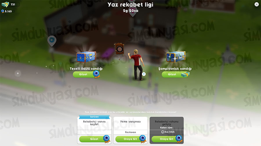 The Sims Mobile Yaz Rekabet Ligi Etkinliği