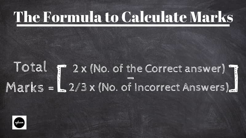 Formula to calculate marks