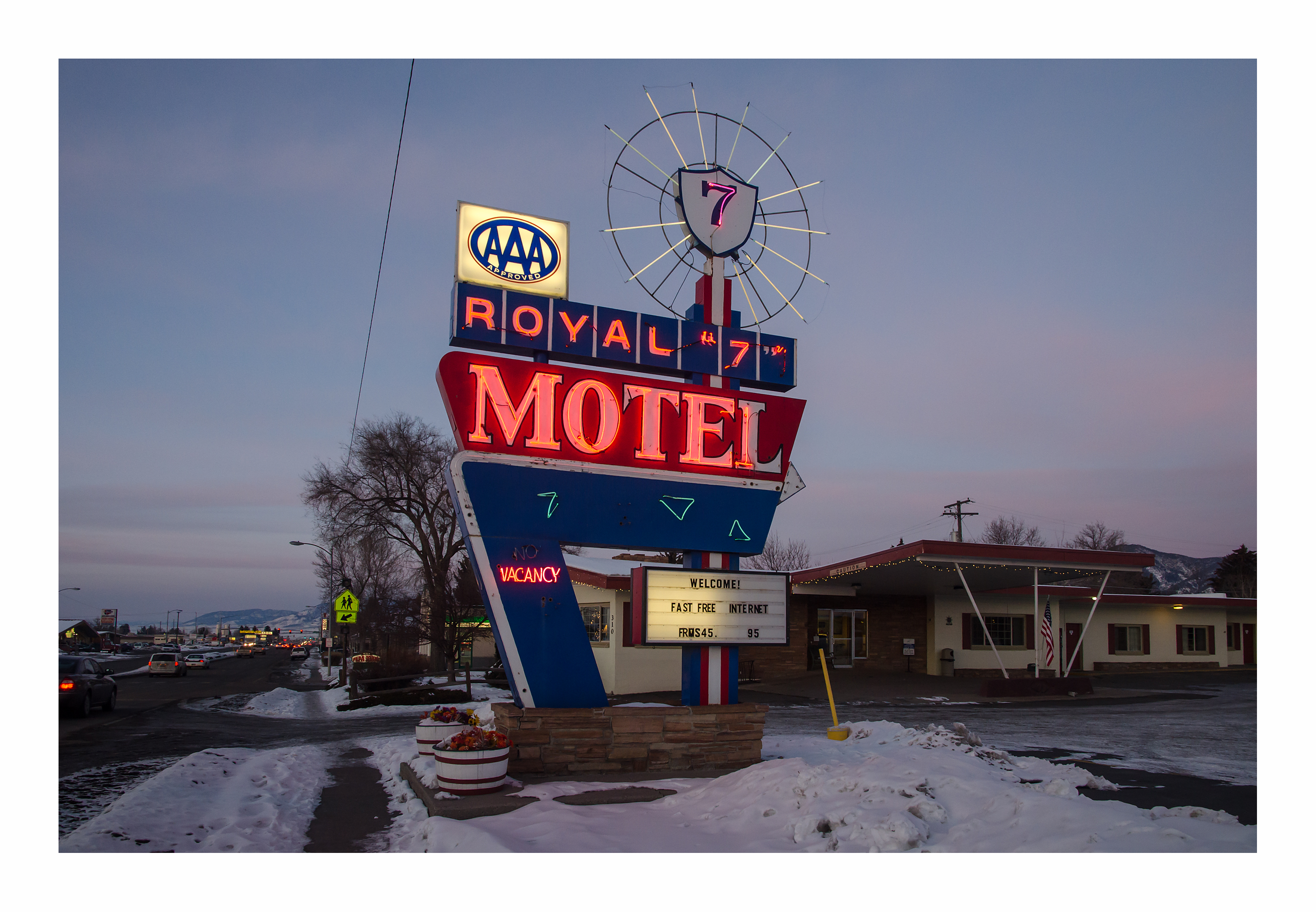 Royal 7 Motel - 310 North 7th Avenue, Bozeman, Montana U.S.A. - January 3, 2013