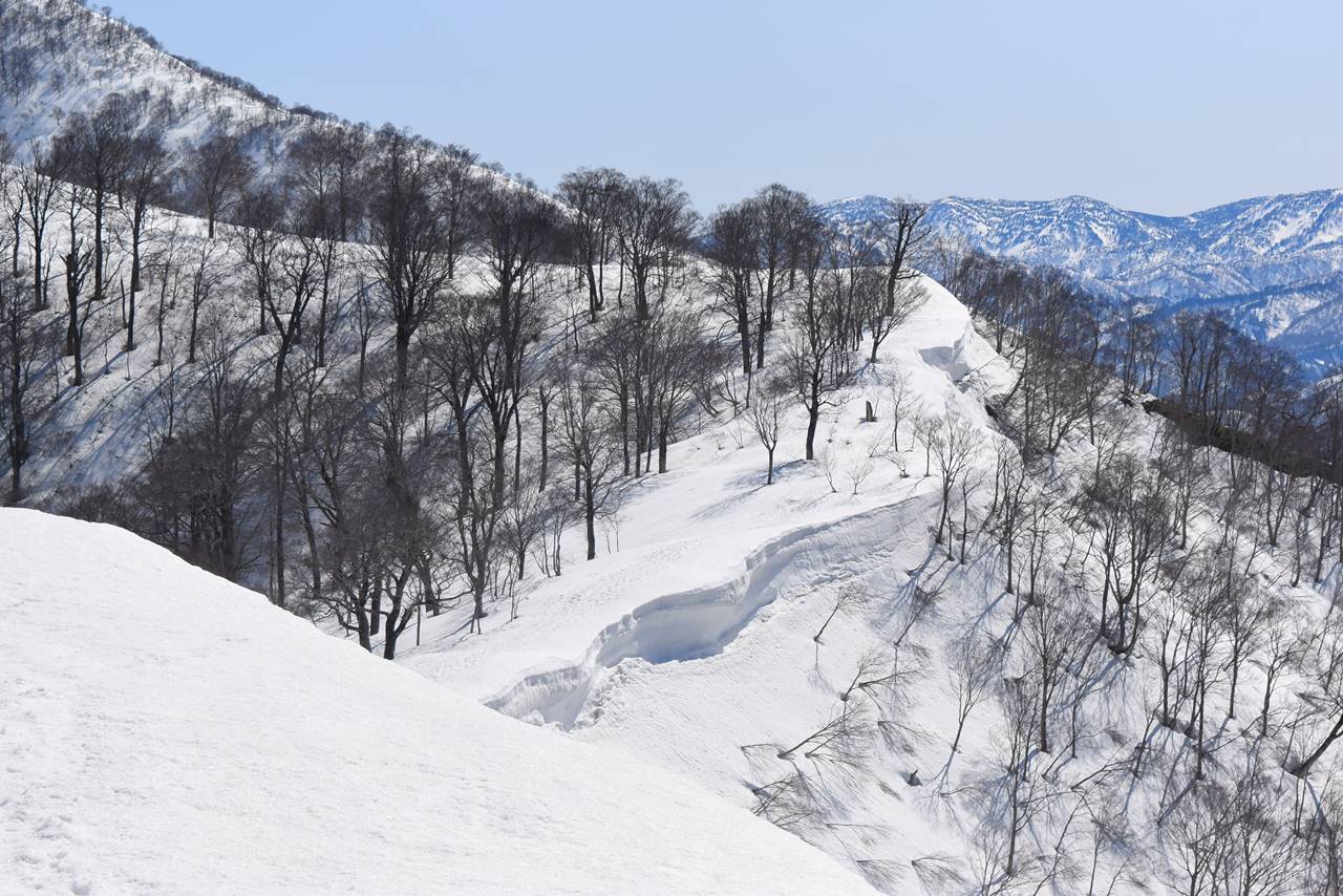 日向倉山の雪庇