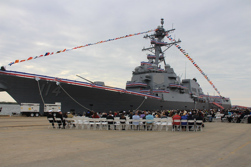 USS Ralph Johnson (DDG 114) Commissioning in Charleston Harbor, 2018