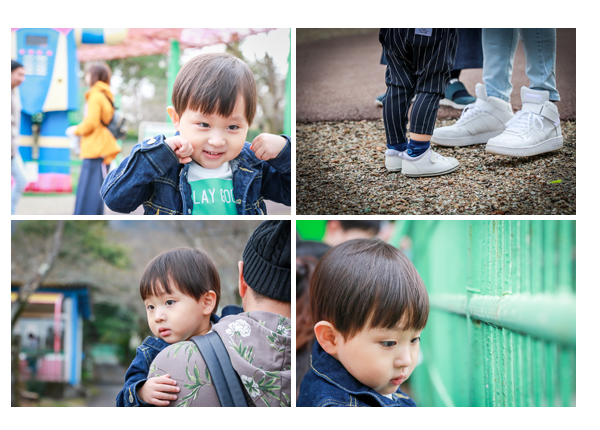 養老ランド（岐阜県養老町）で家族写真のロケーション撮影　３才の男の子のお誕生日記念・バースデーフォト　