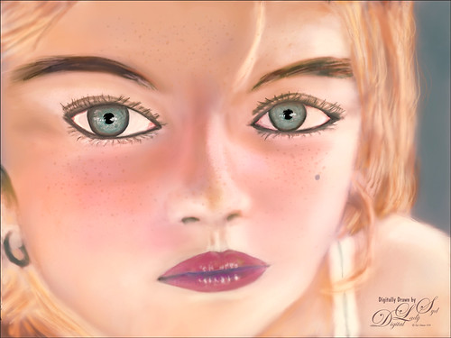 Digital Drawing/Painting of a Young Lady