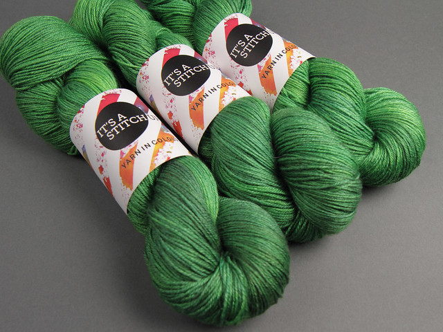 Brilliance 4 Ply – British Bluefaced Leicester wool and silk hand-dyed yarn 100g – ‘Emerald’