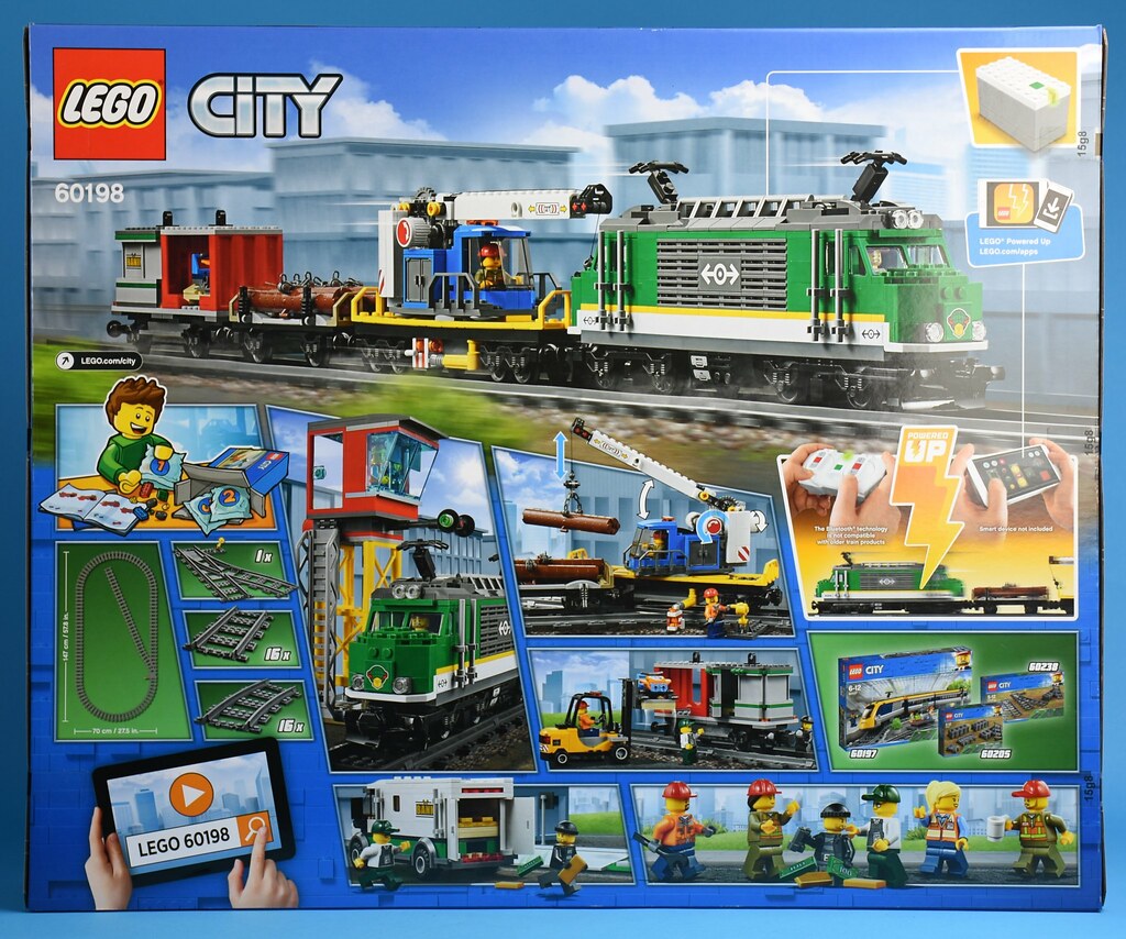 includes non-powered rear bogie Ships fast Lego Train 60198 Locomotive Engine 