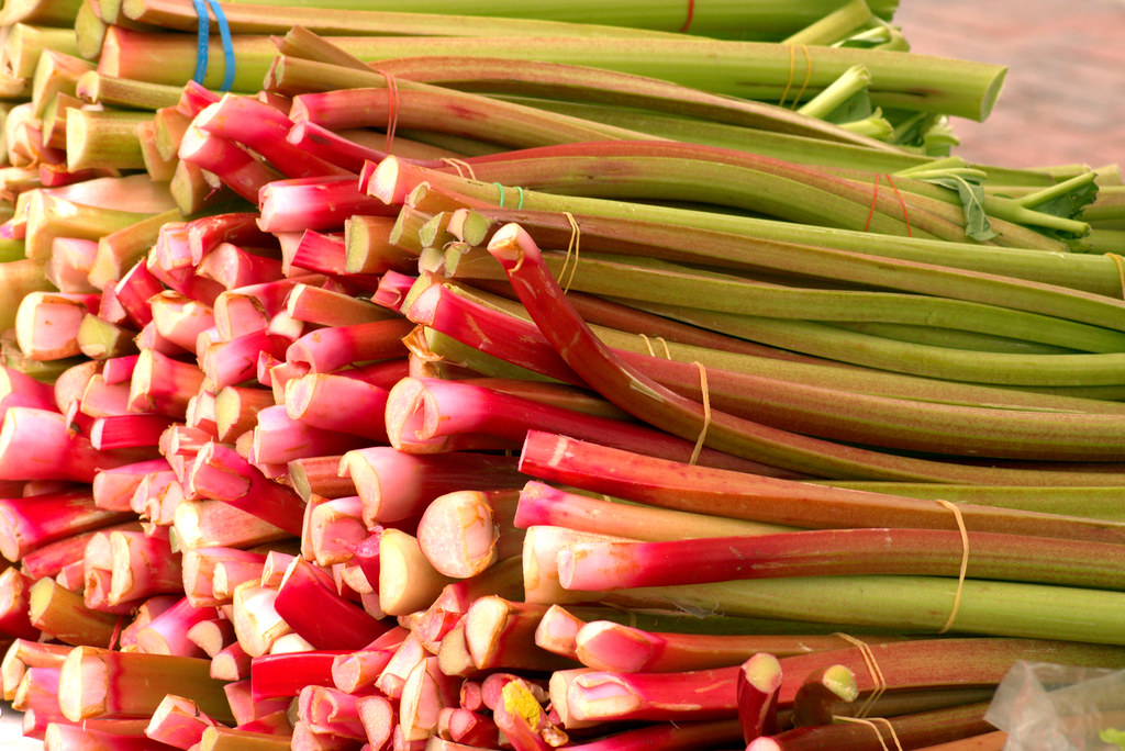 Farm Fresh Rhubarb - Dane County Farmers Market Saturday on the Square, Madison, Wisconsin, June 2, 2018. Photo shared as public domain at Pixabay and Flickr. 