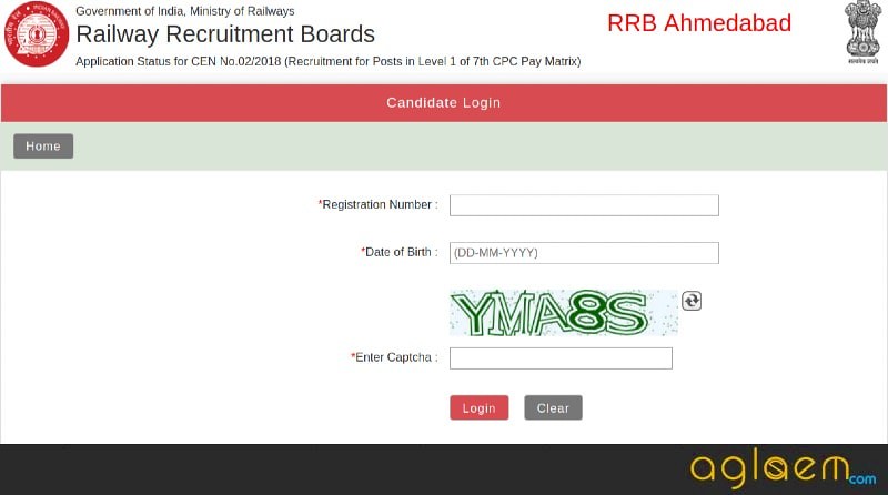 RRB Group D Application Status 2018