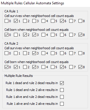 Multiple Rules Cellular Automaton