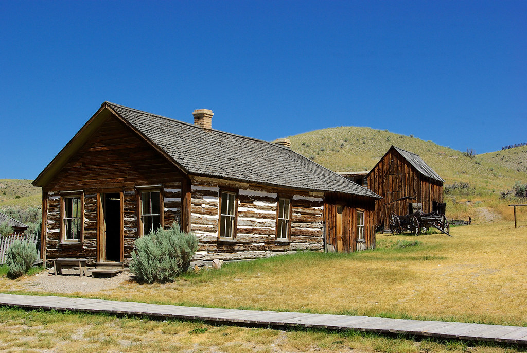 Bannack, Montana, July 30, 2010. Image shared as public domain on Pixabay and Flickr as “Bannack Montana House.”
