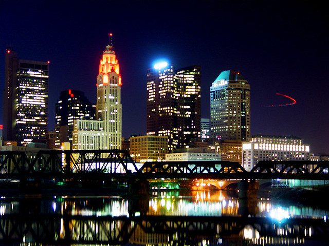 Downtown Columbus Skyline At Night Classic Good Luck Sho… Flickr