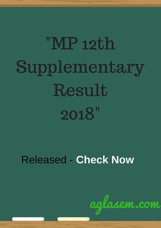 MP Board 12th Supplementary Result 2018