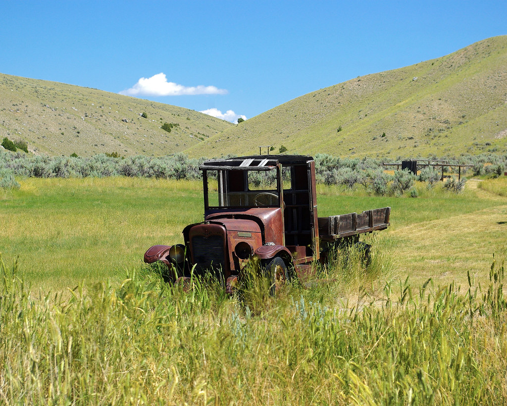 Abandoned International Truck, Bannack, Montana, July 30, 2010. Image shared as public domain on Pixabay and Flickr as “Abandoned International Truck.”