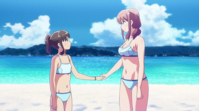 Boob Envy at the Beach : r/animegifs