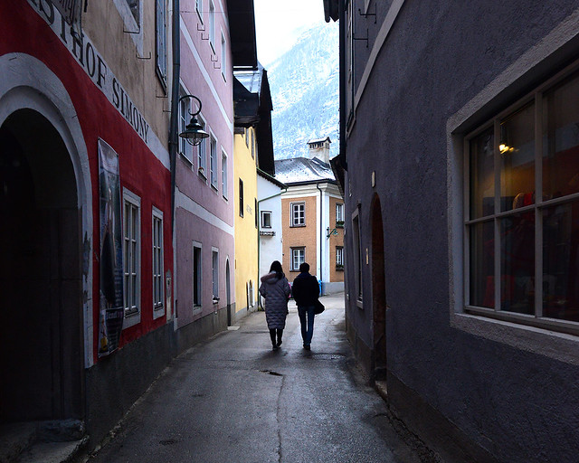 Calles estrellas del centro de Hallstatt