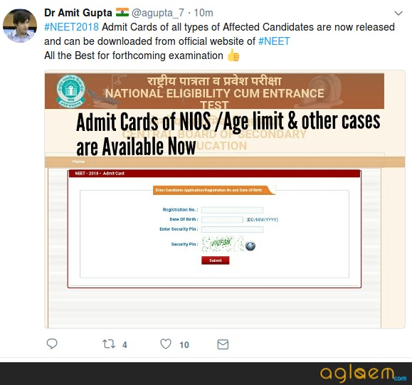 NEET Admit Card 2018 / Hall Ticket Released - Download Here