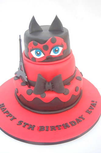 Lady Bug- themed Birthday Cake