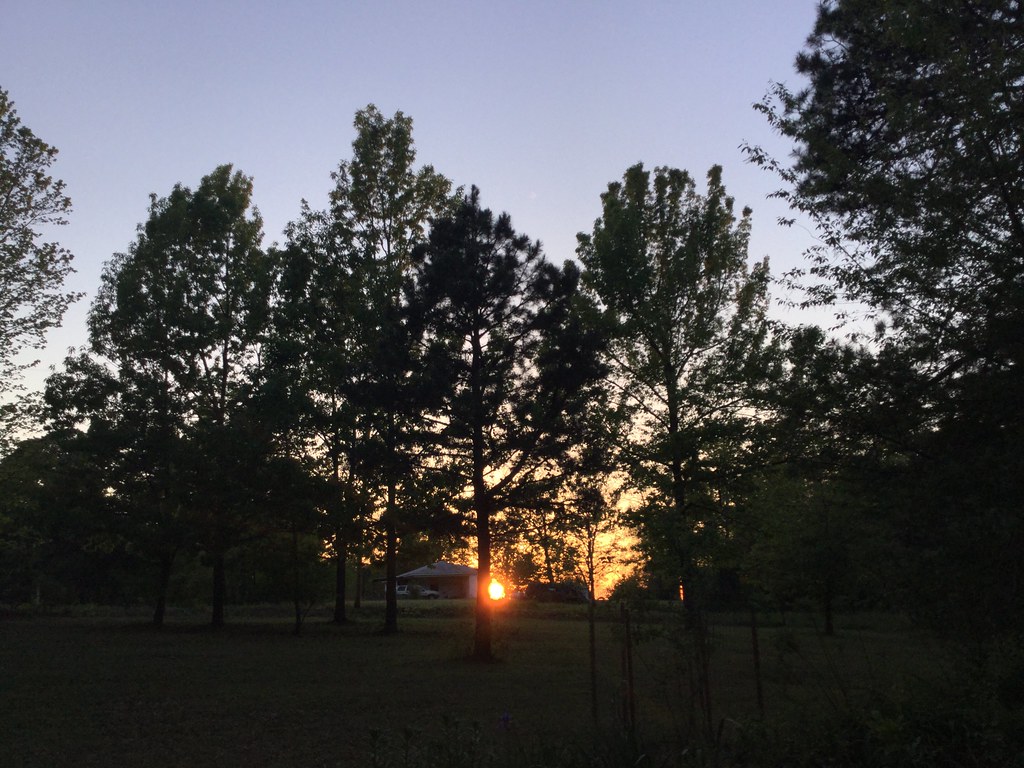 Sunset, west-central Arkansas, April 29, 2018 (Apple iPad Air 2)