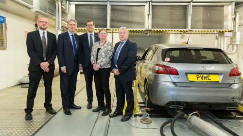Pictured (left to right): Professor Chris Brace; Chancellor of the Exchequer, Phillip Hammond, Prospective Conservative MP for Bath, Ben Howlett; President & Vice-Chancellor, Professor Dame Glynis Breakwell; Professor Gary Hawley.
