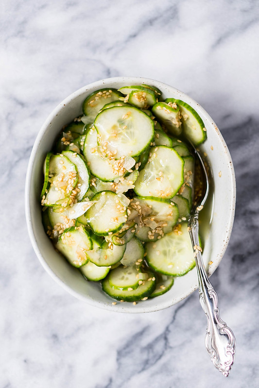 Sesame Cucumber Salad | cookingalamel.com
