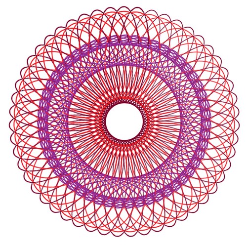 Red Violet Spirograph | I made this using Photoshop and foll… | Flickr