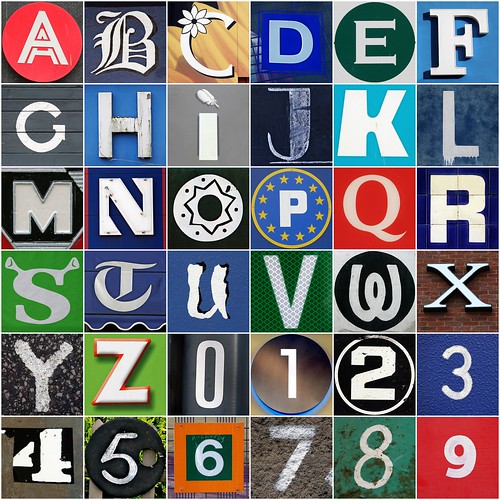 White letters and numbers 1. A, 2. B, 3. C, 4. D, 5. E, 6.… Flickr