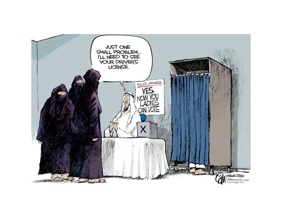 arabia saudita vignetta donne