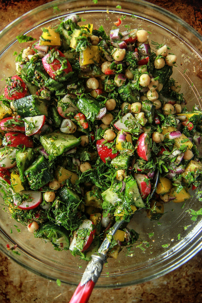 Persian Chopped Vegetable Salad from HeatherChristo.com