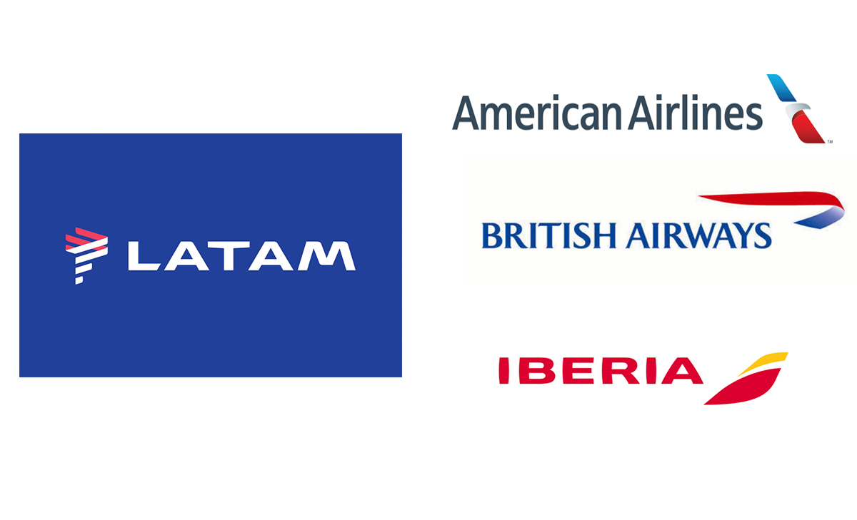 LATAM Airlines JV American JV IAG (logos compañías aéreas)