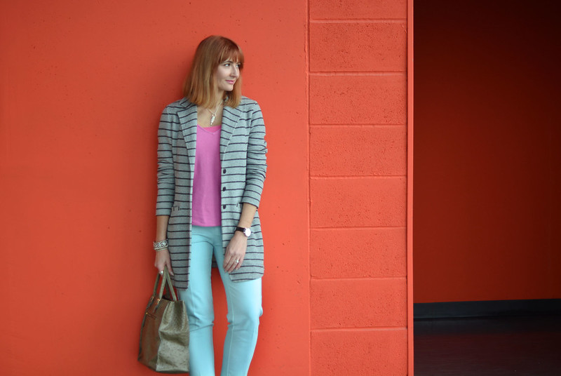 Spring Style: Pink, mint and grey stripes | Not Dressed As Lamb