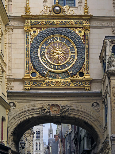 The Archway into Rouen with its elaborate clock