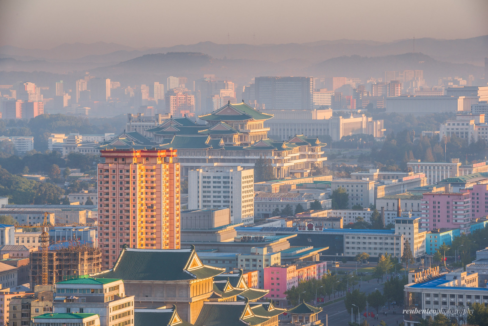 Sunrise in Pyongyang City