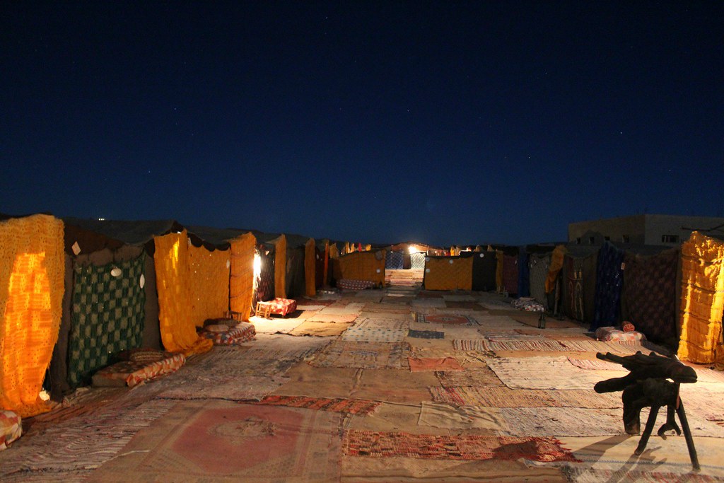 night camping in Sahara