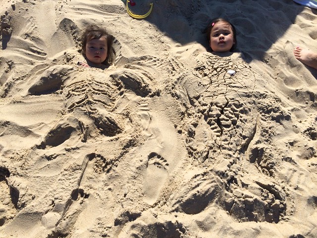 Sisters in the sand Rehoboth Beach 2015