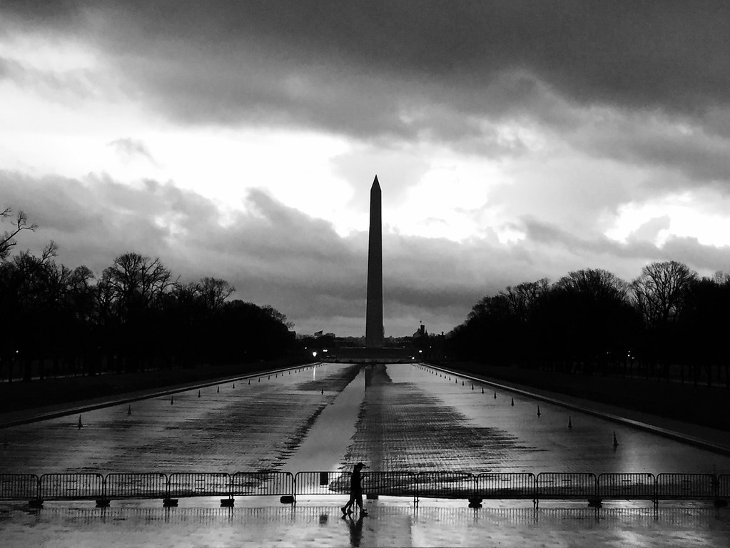 Washington Monument, before the storm