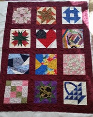 Mom's friendship quilt was also quilted today. Lots of binding to get done this week.