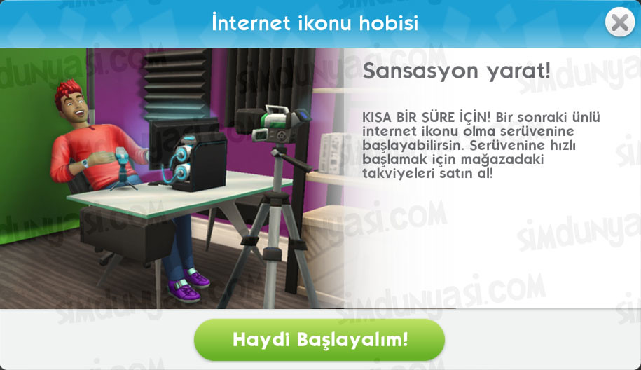 The Sims Mobile Internet Icon Hobby (İnternet İkonu - Sapına Kadar İkonik Hobisi) Etkinliği