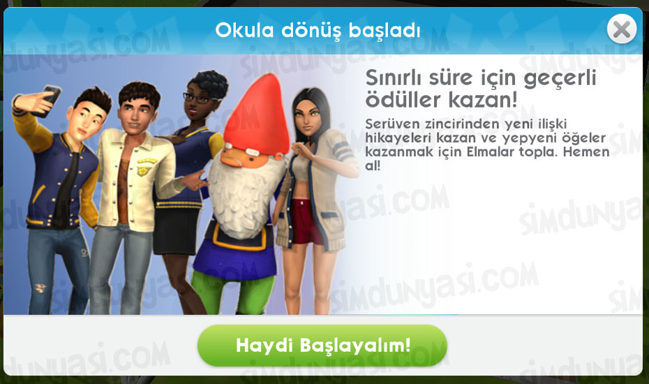 The Sims Mobile Okula Dönüş (Back to School) Etkinliği