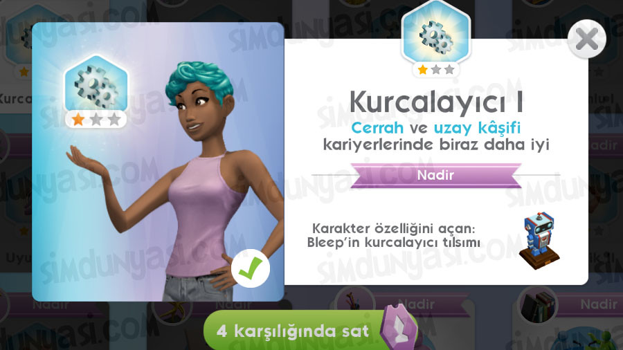 The Sims Mobile Uzay Kaşifi Kariyeri Serüveni
