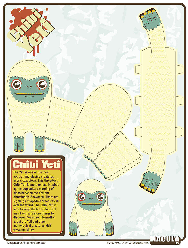 Chibi Yeti Paper Toy | Chibi Yeti Paper Toy -Cut out body an… | Flickr