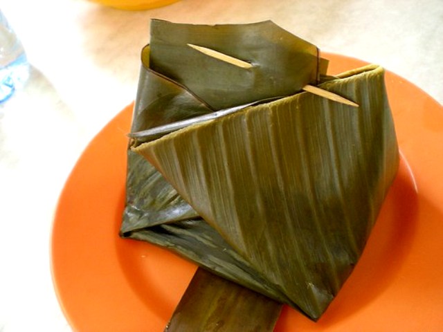 Wrapped in banana leaves