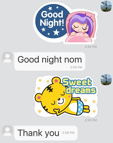 good night stickers