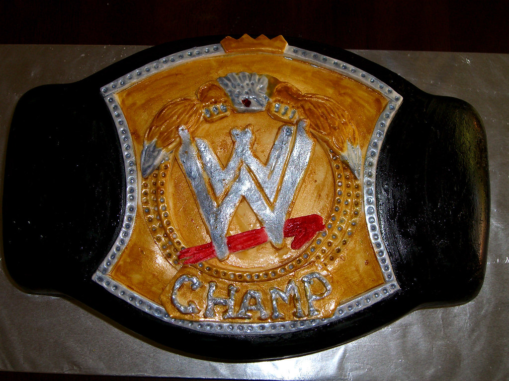 WWE Championship Belt Cake Replica of the WWE
