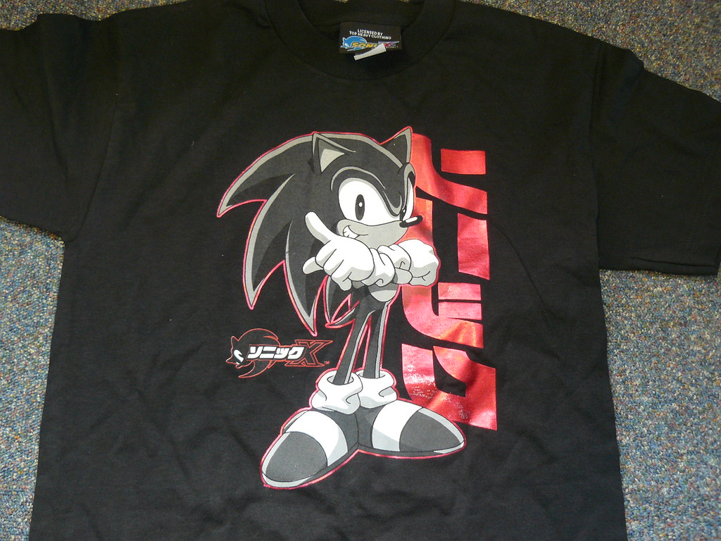 Sonic X T-Shirt - Sonic (Japanese) | Sonic: Black, Red Japan… | Flickr