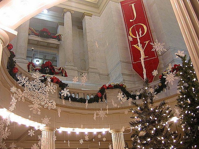 Christmas Decorations at Arkansas State Capitol. Little Rock. Arkansas ...